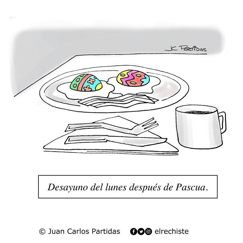 elrechiste's tweet photo. Tu mañana en la mañana. 😉 ¡Felices Pascuas!
#pascua #desayuno #humorgrafico #viñeta https://t.co/hIMb2giWW6