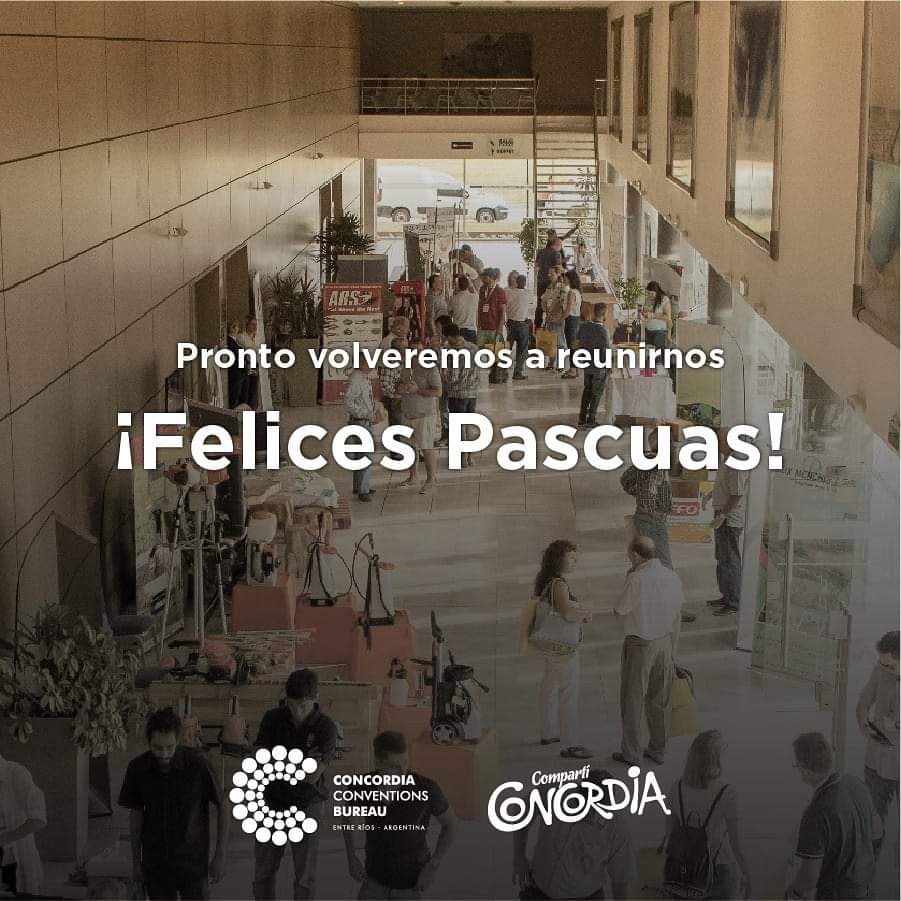 Muy felices pascuas a todos! 

Pronto volveremos a reunirnos! 

<a href="/MuniConcordia/">Concordia Municipalidad</a> @CCConcordia_ #EntreRios 
#JornadaPecanera2020