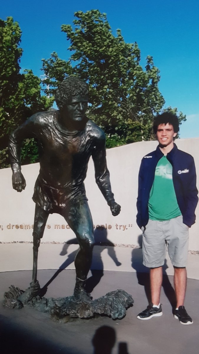 IanRobinsonPA's tweet image. 40 years ago today #TerryFox began the #marathonofhope in St. John's, Newfoundland, thanks again Terry. #MileZero