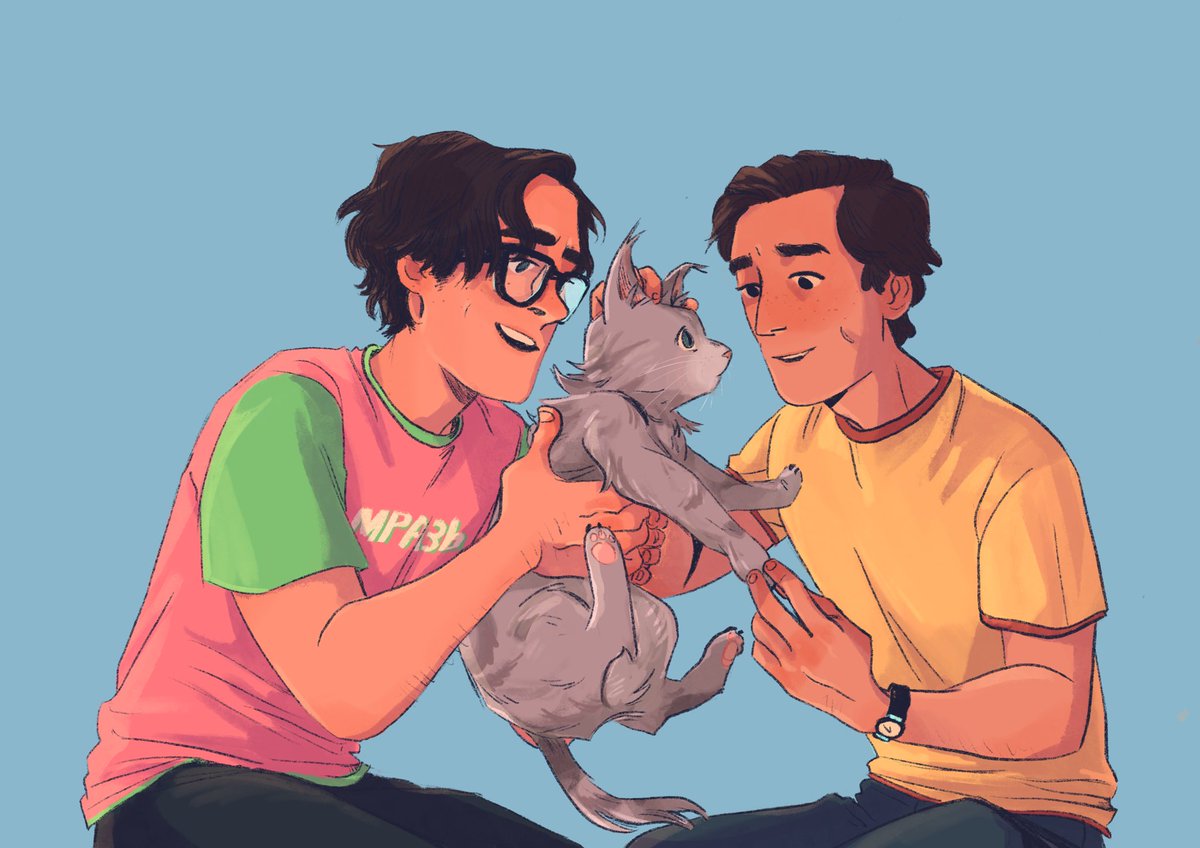 a mid-20s richie and eddie commission i did for <a href="/sc0paesthesia/">дракон за дублон</a>  ✨