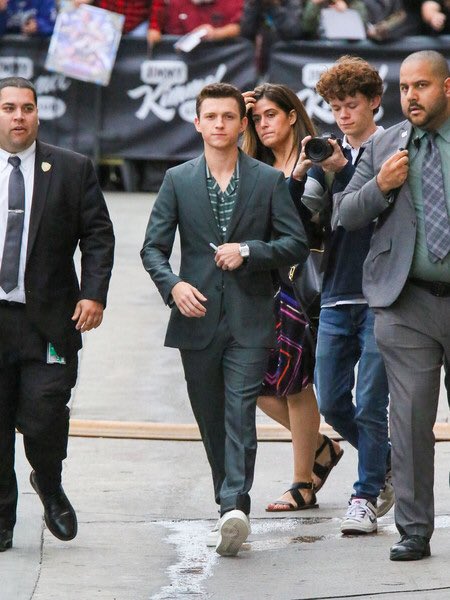 arriving at jimmy kimmel