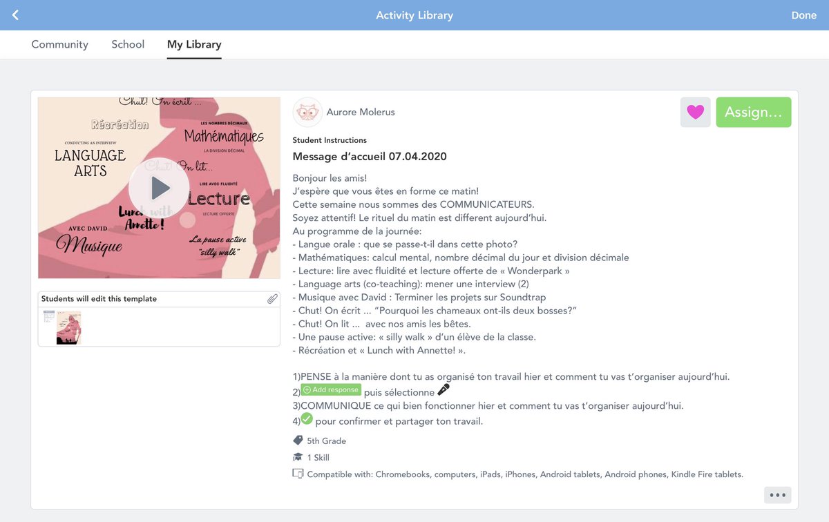 Communicating the « plan of the day » to students.Week 4 day 2 Reflection on organizing ourselves. <a href="/Seesaw/">Seesaw</a> 
-Think about how you want organize yourself. 
-Select mic to communicate your plan for the day. 
Star Wars Theme Poster <a href="/Canva/">Canva</a> <a href="/ipadpro/">iPad news</a> #ibpyp #communicator #reflective
