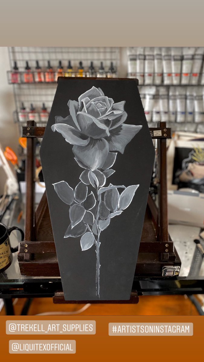 My favorite part of my process is probably seeing my work the next day after a night of painting. It gives me a fresh look at it and helps me to decide on what I want to do more of or just what my next move is going to be. . #trekell  #painting #workspace #acrylicpainting