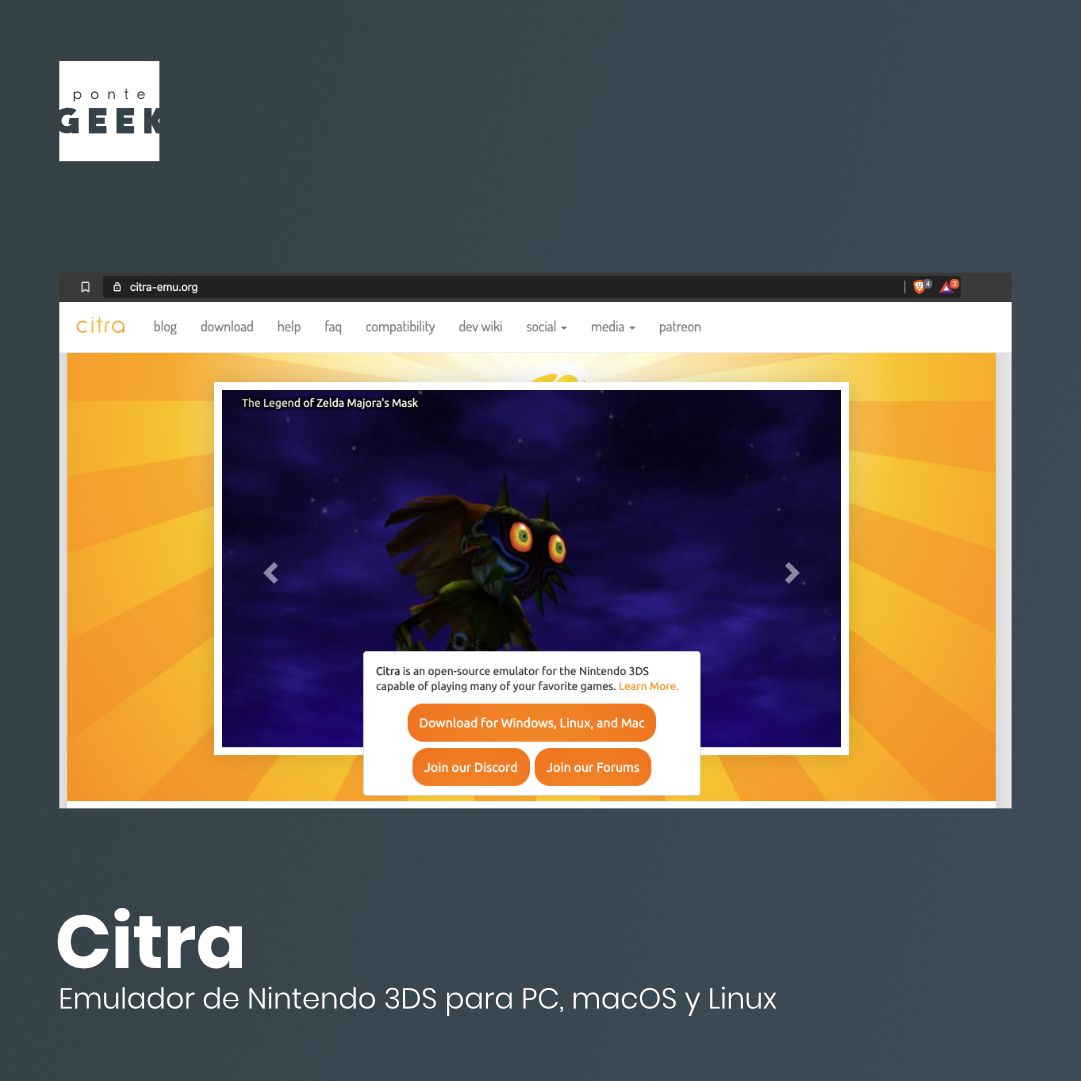 pontegeekcorp's tweet photo. Siguiendo con nuestra búsqueda de emuladores de consolas para poder pasar la pandemia nos encontramos con Citra, un emulador para Nintendo 3DS pero este si esta disponible para Windows, Linux y macOS.
info: https://t.co/ODWYOYsuWq
#YoMeQuedariaEnCasa #pontegeek https://t.co/Pq9AU0tP4b