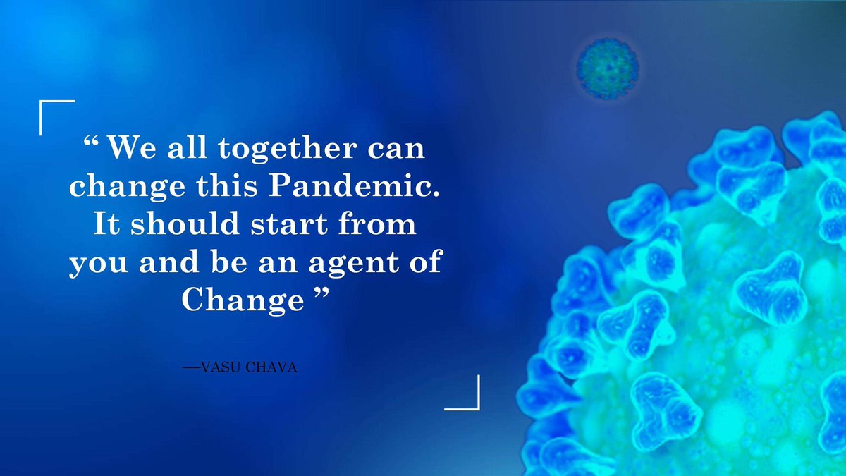 vasuchava333's tweet photo. "We all together can change this Pandemic. It should start from you and be an agent of Change"

By Vasu Chava 🙏

#COVID19 
@WHO 
@UN
@UNHumanRights 
@PMOIndia 
@narendramodi https://t.co/rahurdP7jb