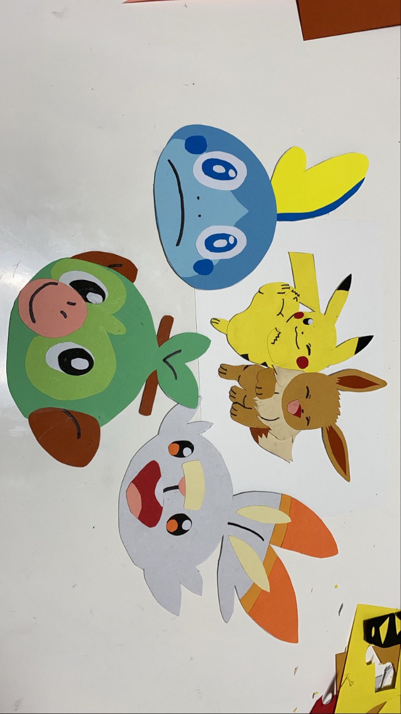 りっく 55t ポケモン好きな息子 4歳 の誕生日準備中 Pokemon ポケモン ピカブイ ソードシールド 御三家 画用紙工作 T Co Vjsfy0znqu Twitter