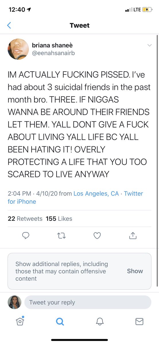 2. No one is saying that you have to be alone because there are people that are staying with their parents that are social distancing, there are people that live with their friends that are social distancing but the only problem is that if you were in a group more than at least -