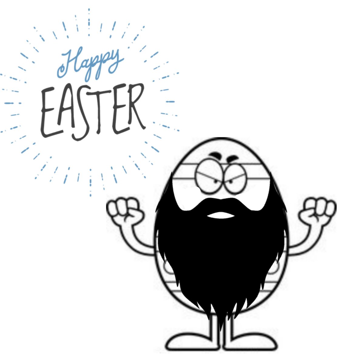 HighStreetCDA's tweet photo. From all of us @HighStreetCDA wishing you and yours a different but #HappyEaster2020 #StayBeardiful #StaySafe #StayAtHome https://t.co/3tzXOXlMZF