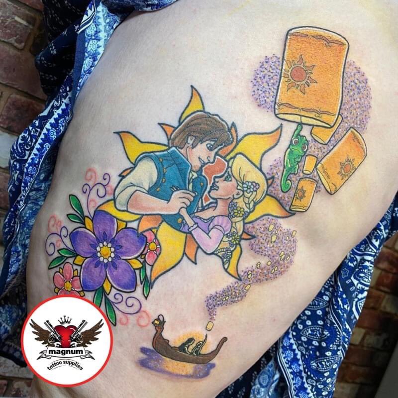 Hocus Pocus Tattoo  Lantern scene from Disneys Tangled by  scottdoestattoos  Facebook