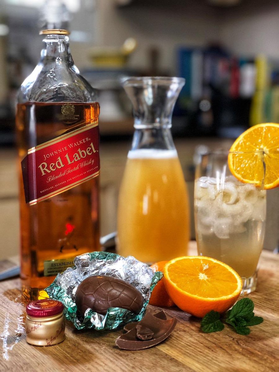 WhiskyRebels's tweet photo. Nick’s at-home whisky and choc pairing this Easter - a Johnnie Red, ginger beer &amp; orange highball 🥃 @nicholasbear 
Show us your pair &amp; tag @whiskyrebels 🐰

#stayhome #lockdown #easter #johnniewalker #whisky #chocolate #highball https://t.co/gv9I4jMQWR