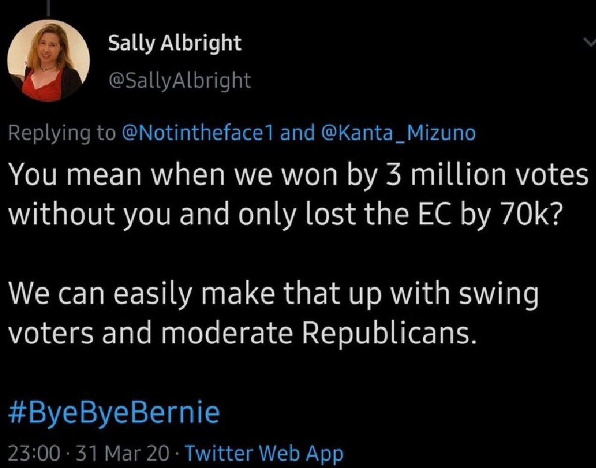 Awww couldn't forget Sally's ever so stupid tweet.