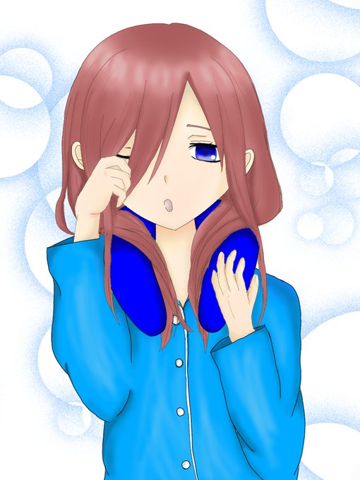 檀PANGDAさんがTwitterに投稿した中野三玖(五等分の花嫁)のイラスト。