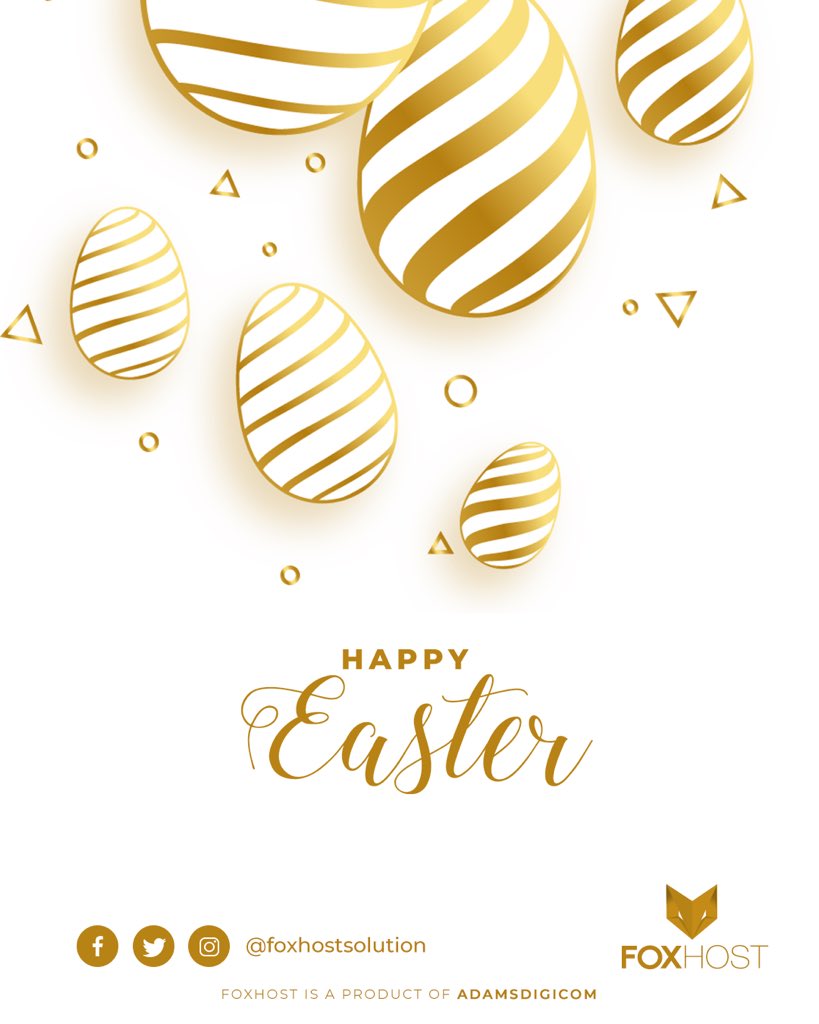 FoxHostSolution's tweet image. Celebrate this Easter with a heart filled with joy and peace. Have a wonderful Easter, and remember to stay safe during this Corona period. Protect yourself and your loved ones.

#Easter #Greetings #FoxHost #Design