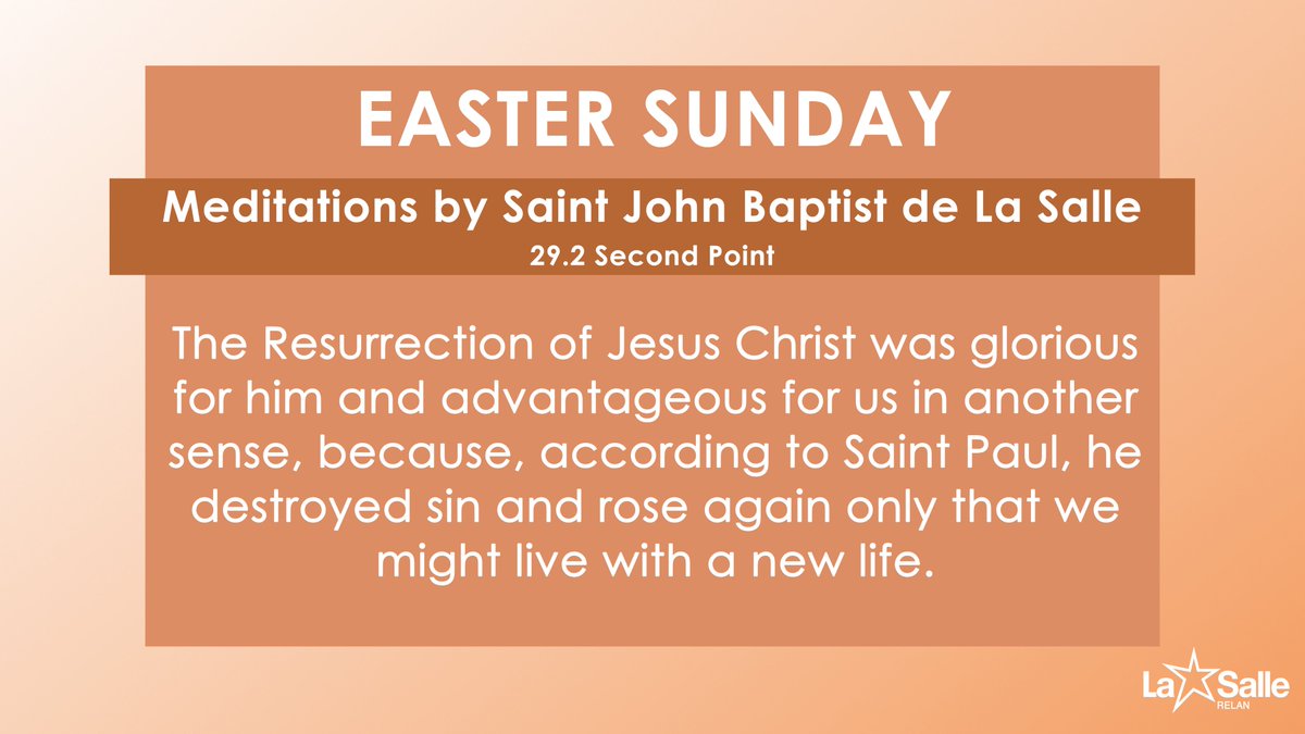 #Lasallian #EasterSunday
