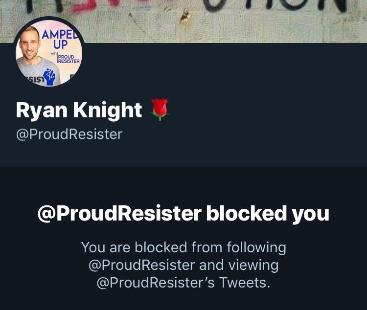 I guess someone didn’t like that I pointed out his hypocrisy in declaring that Biden needed to earn his votes just months after tweeting that he’d vote blue in the general.