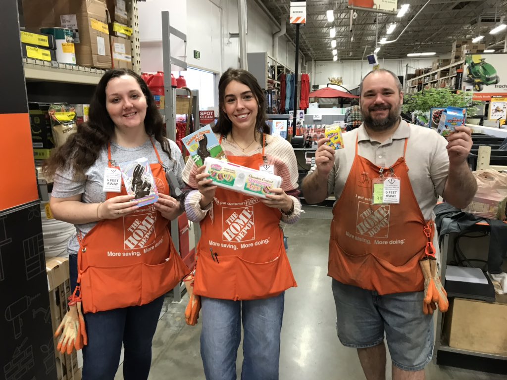 George Cox (@thdgeorgec8429) on Twitter photo Happy Easter! Chocolate MVP awards for those associates most helpful in pulling on line orders and loading today. D31 team decides. Whacky chocolate rabbits and Robin eggs are very motivational @thd_young <a href="/LorieCorke/">Lorie Bowen</a> <a href="/DannyWatson04/">Danny Watson</a> <a href="/BBrandon33/">Bobby Brandon</a> <a href="/Mis_T_Thompson/">Misty Thompson</a> Happy Easter! Chocolate MVP awards for those associates most helpful in pulling on line orders and loading today. D31 team decides. Whacky chocolate rabbits and Robin eggs are very motivational @thd_young <a href="/LorieCorke/">Lorie Bowen</a> <a href="/DannyWatson04/">Danny Watson</a> <a href="/BBrandon33/">Bobby Brandon</a> <a href="/Mis_T_Thompson/">Misty Thompson</a>
