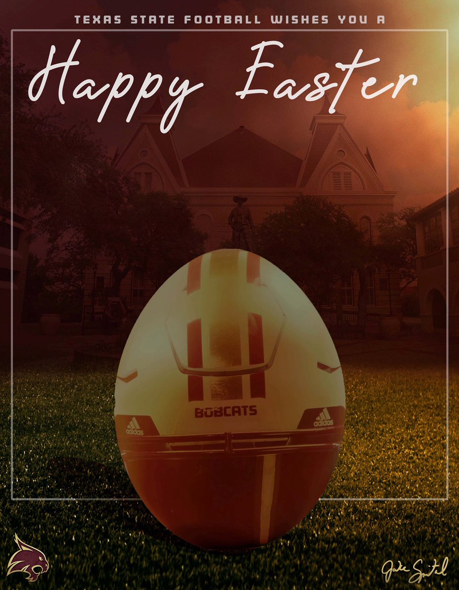 From the Texas State Football Family to yours, Happy Easter! #TEAM #EatEmUp