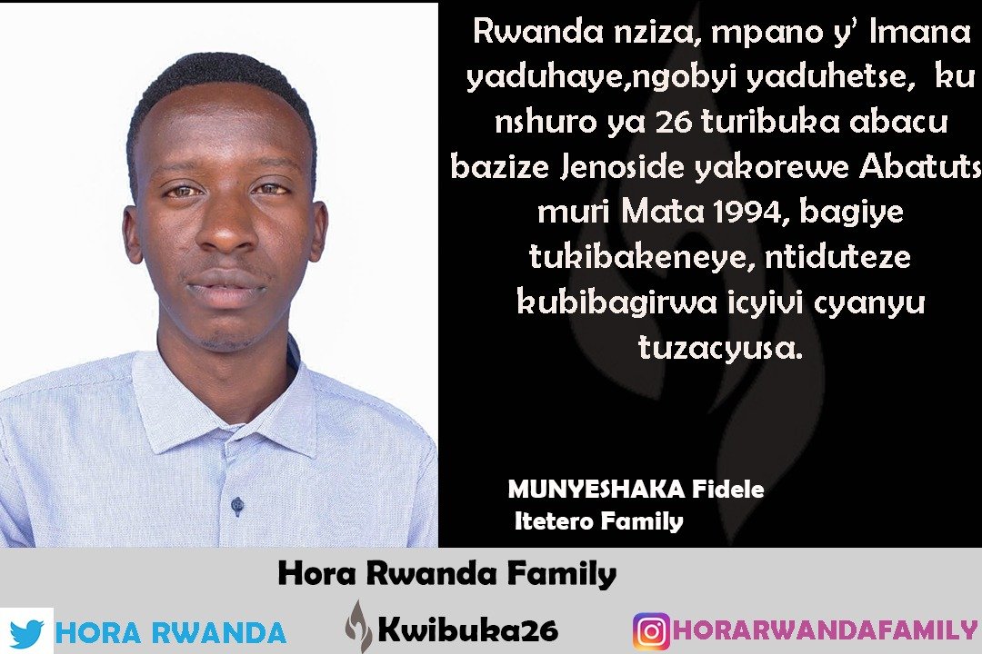 Iteterofamily's tweet photo. Remember-Unite-Renew
#kwibuka26 #hrf #HoraRwanda
@HORARWANDA https://t.co/x0Ki2DKkEM