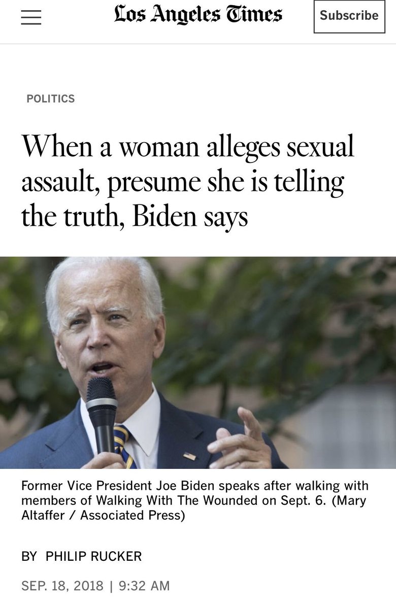 The biggest issue here is that Democrats, including Biden, were completely wrong to embrace the idea that you should believe someone based on their gender. Biden’s own words trap him here. Precedents matter and should be applied evenly regardless of race, gender, or party.