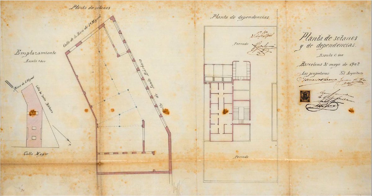 🔎 La pastisseria 🧁 La Colmena estava situada al carrer Gran de <a href="/Bcn_Gracia/">BCN Gràcia</a>, al núm. 15, a la planta baixa de l'edifici #modernista Casa Cama i Escurra, obra de l'arquitecte 📏 Joan Baptista Feu. Els 📄 plànols es conserven a l'#ArxiuContemporani de #Barcelona.
#ArxiusaCasa