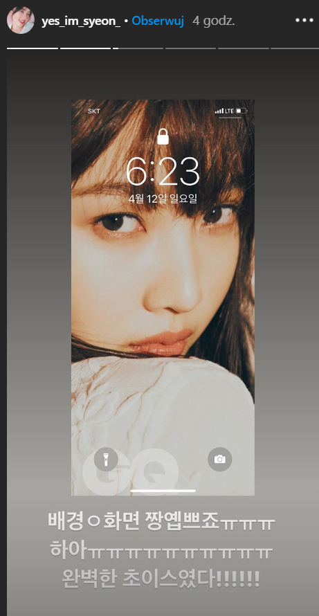 119. Shin Sooyeon (actress) follows Joy and Haetnim on ig. She also has Joy as her wallpaper and lock screen. She wrote "My wallpaper is so pretty. It’s a perfect choice! Omg this is it!". https://twitter.com/ilyerene/status/1249333534025609217