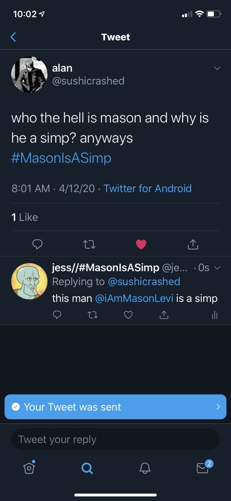 inthementalward's tweet photo. i’m starting to promote @iAmMasonLevi even tho he is a simp ✌🏻 #MasonIsASimp https://t.co/K2c26fLdju