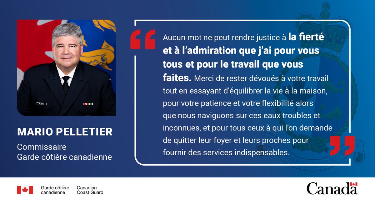 GardeCotiereCAN's tweet photo. En tant qu’agence de premiers intervenants, la sécurité de nos employés est notre priorité alors que nous répondons à l’appel et continuons d’offrir des services essentiels aux Canadiens. Face à cette situation sans précédent, nous devons plus que jamais s’unir et se soutenir. https://t.co/rNtBjeqfqF