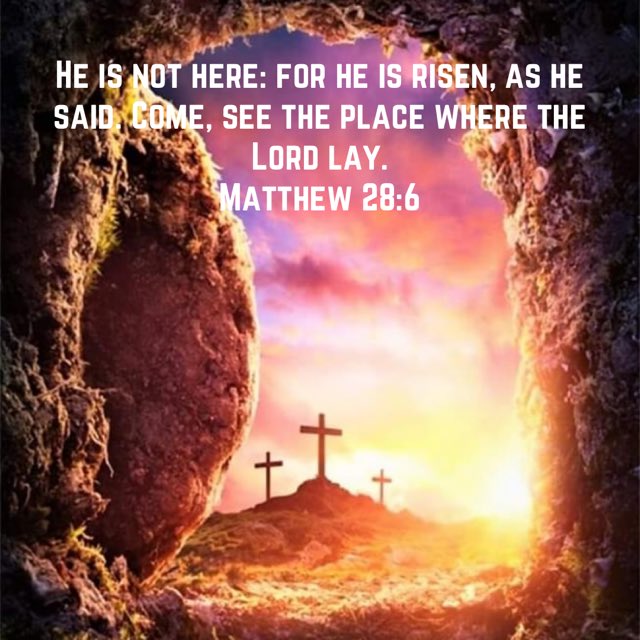 Happy Resurrection Day! We serve a risen Savior! bible.com/1/mat.28.6.kjv