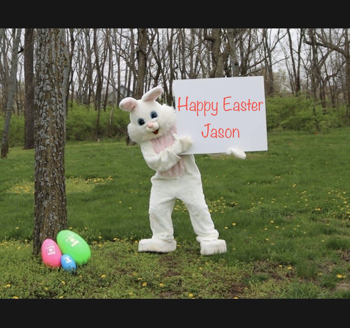 KayTeachesK's tweet photo. I told the Easter Bunny even though we are #SocialDistancing I wanted to get a message out to my students!! He delivered ! @UpchurchElemen1 #relationshipsmatter https://t.co/wb9QLF9uJ3
