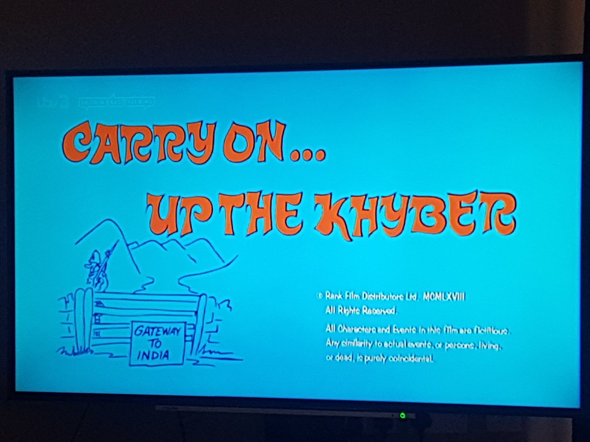 Itv3 now ,best and funniest Carry On in my opinion.. #carryonupthekhyber #bungditin #devilsinskirts