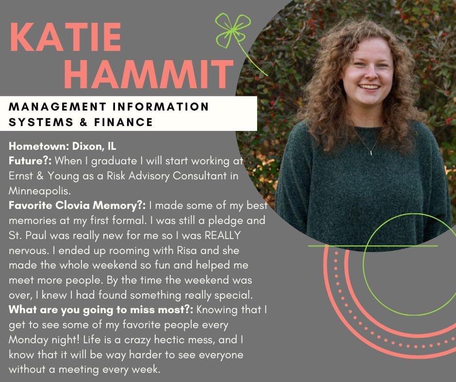 We hope everyone is safe and healthy! Here is to another Senior Spotlight Sunday! This week we are featuring Katie Hammit! We are so proud of you! ❤️🍀