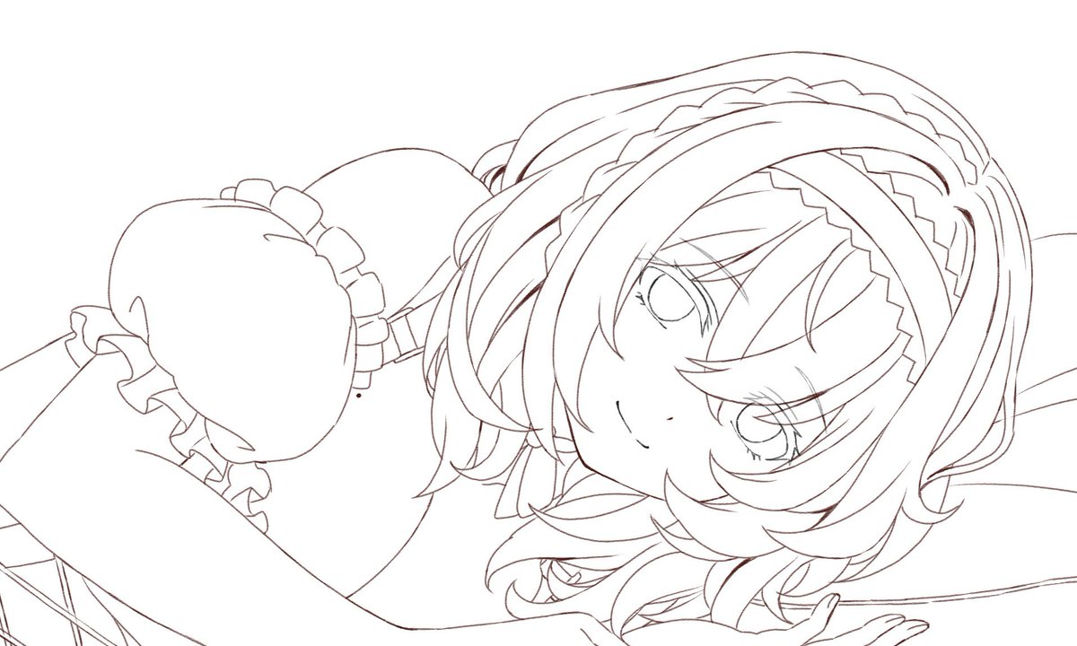 「大ラフ→下描き→線画→止め絵完成。アニメーションさせるにはこの工程を動く枚数分や」|ふうすけのイラスト