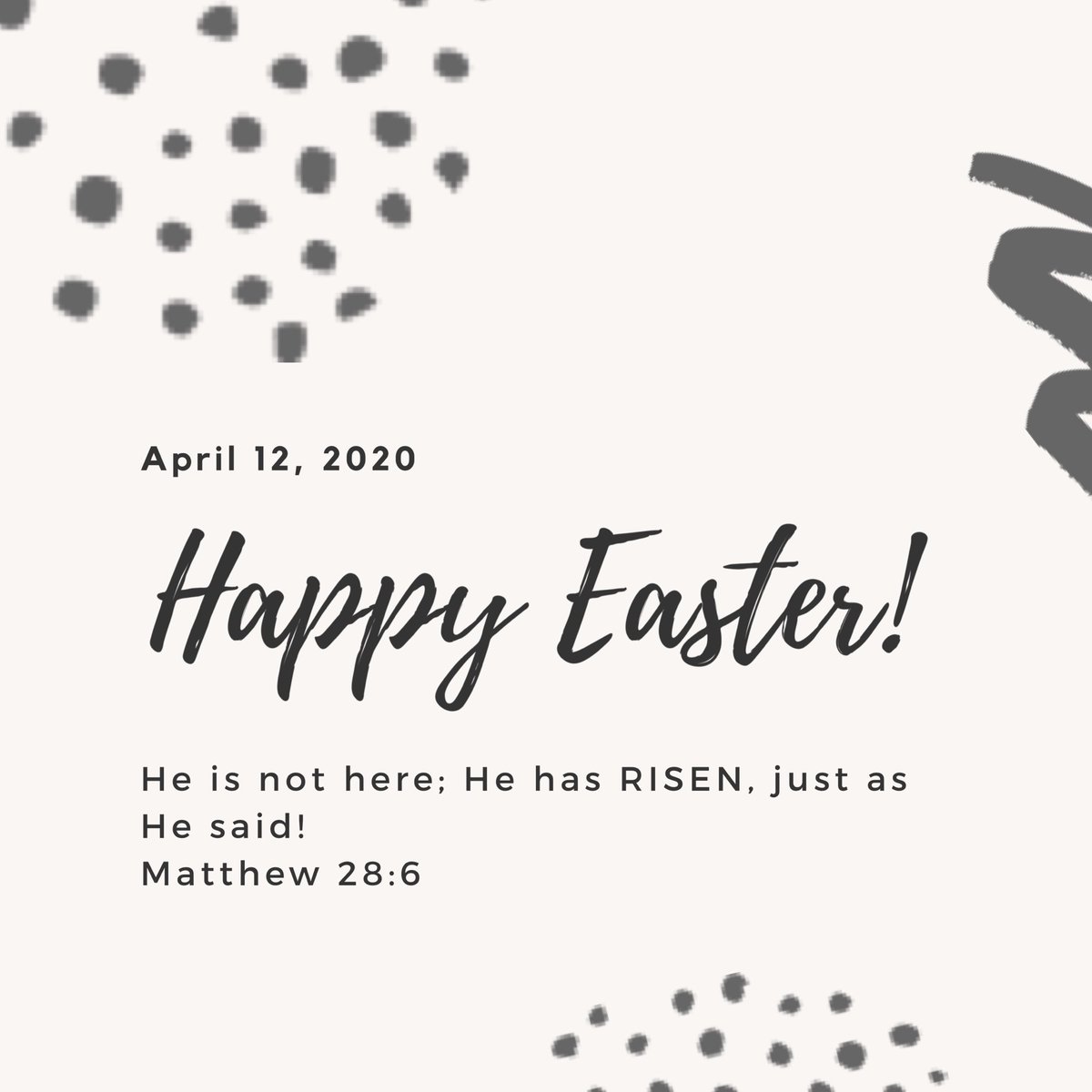 He is RISEN 🙌🏽🙌🏽🙌🏽 stay hopeful 🖤