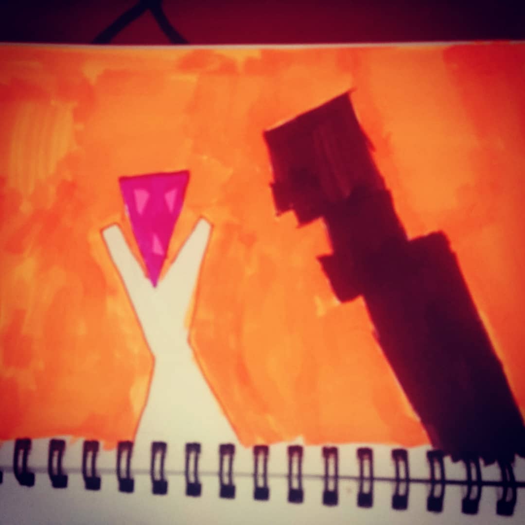BhumanSatraiwat's tweet photo. #LockdownArtGallery #lockdownArt #sketch #sketchbook #redandblack #doodle https://t.co/2zyTaVeZux
