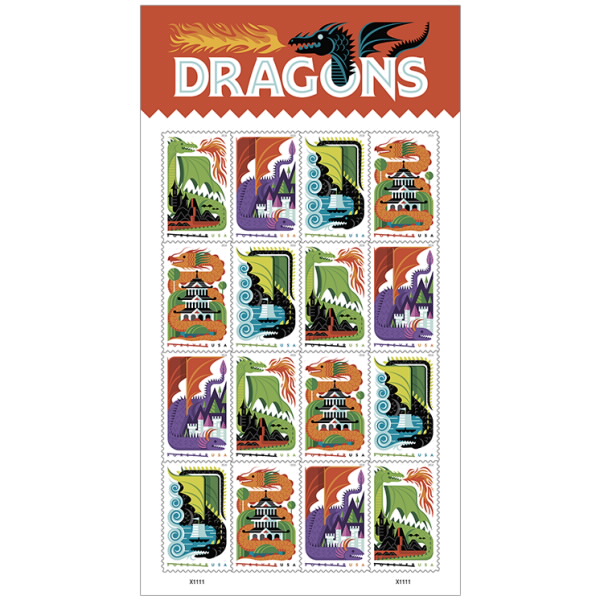 If people are planning on buying some USPS stamps, may I recommend these Dragon Forever stamps? The photos don't show it off but they all have SPOT FOIL on em— I have an extra sheet set aside that I plan on framing!  #SaveUSPS  https://store.usps.com/store/product/buy-stamps/dragons-S_477504