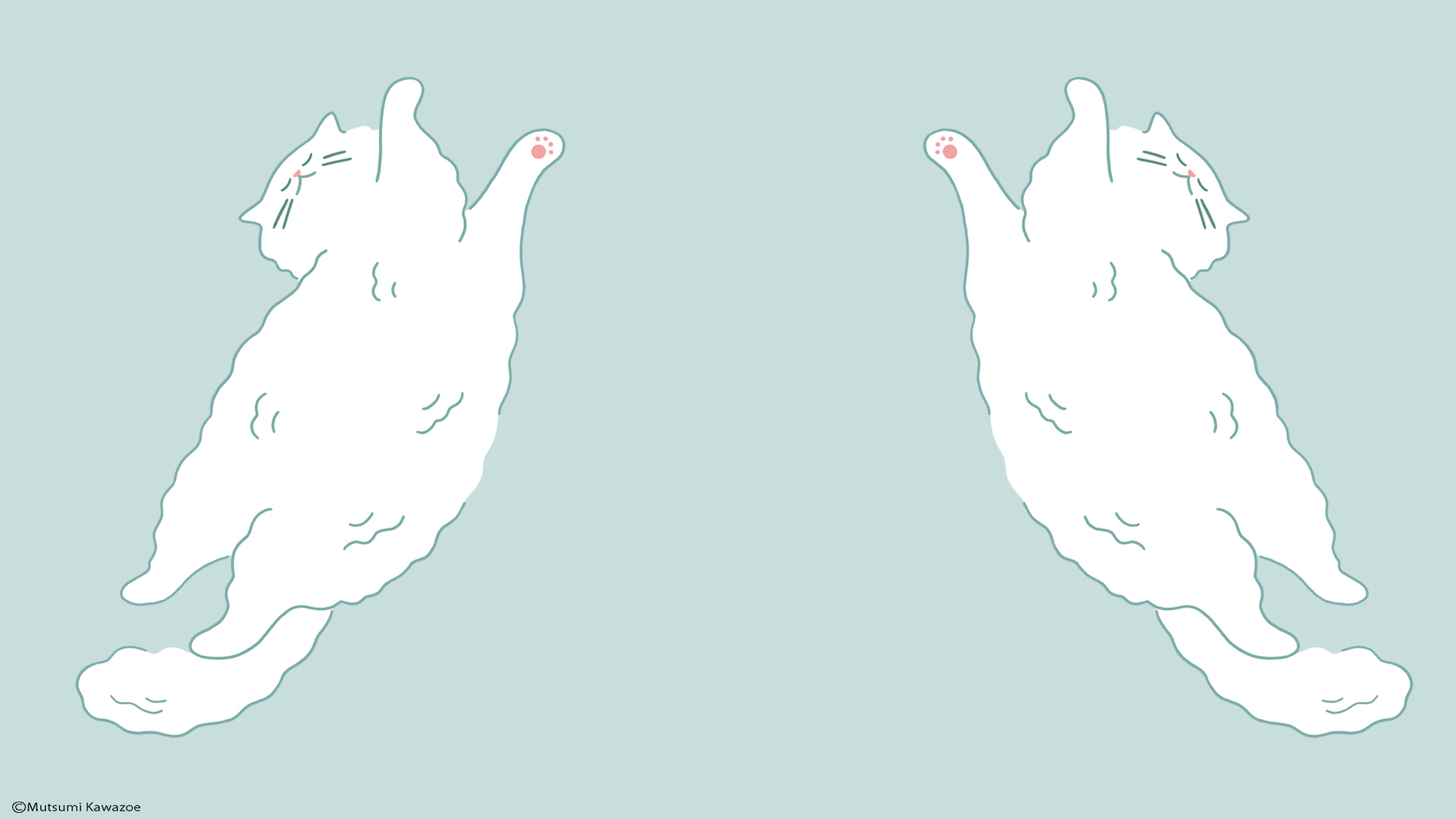 かわむ Zoomの背景作ってみました 両側の猫によってモフモフ気分を味わう背景 癒しの観葉植物の背景 書斎にいる気分の背景 T Co Acskzfbcwv Twitter