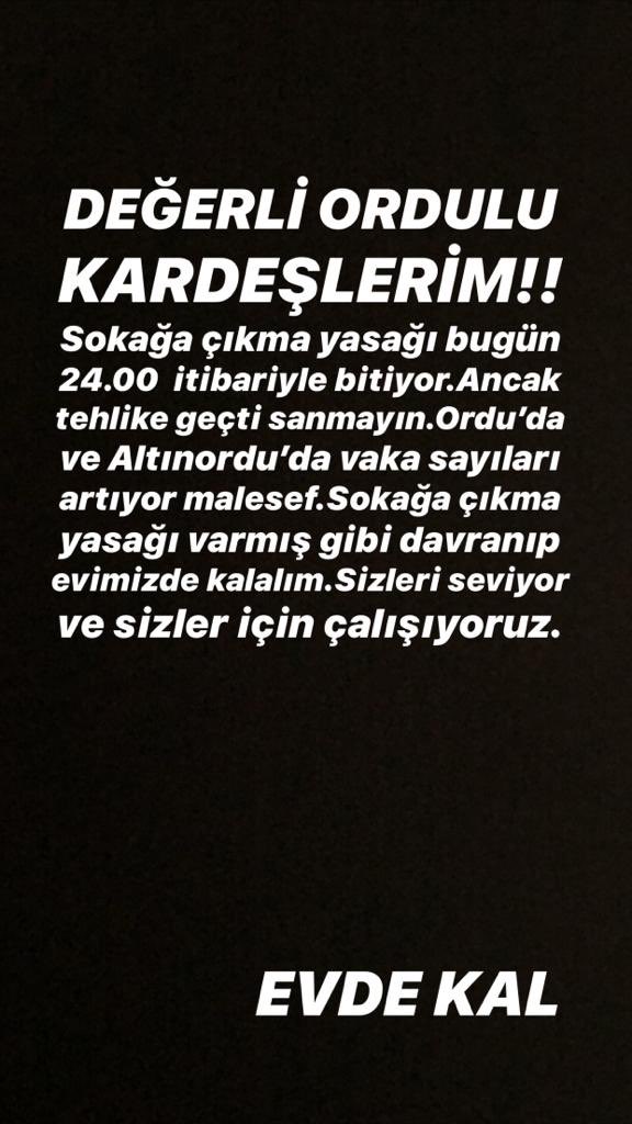 LÜTFEN ZORUNLU OLMADIKÇA SOKAĞA ÇIKMAYALIM !