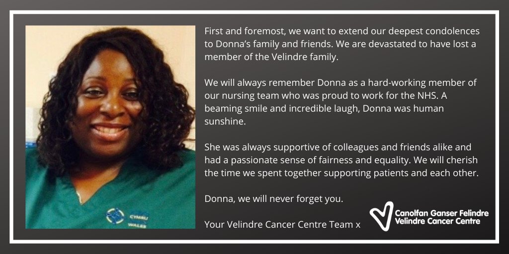RIP Donna Campbell. Her colleagues have paid this tribute to her  #NHSheroes