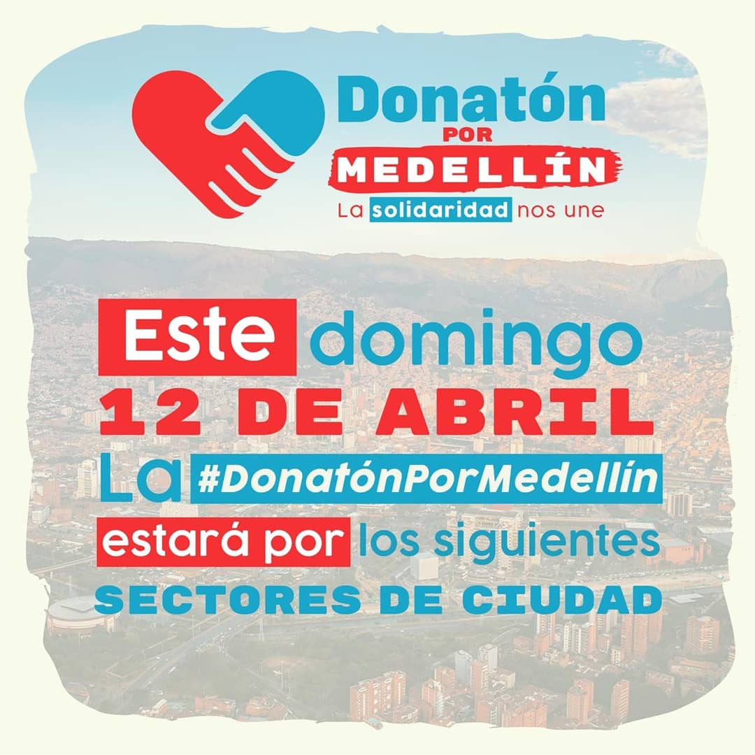 Telemedellin's tweet photo. Hoy la #DonatónPorMedellín comenzará su recorrido a las 10:00 a.m. en la comuna de Aranjuez y durante el día visitarán las comunas de Castilla, Robledo, Laureles – Estadio para acabar la jornada con la comunidad de La América.

Conéctate a nuestra transmisión a las 12:00 m. https://t.co/lvdo89ISXy