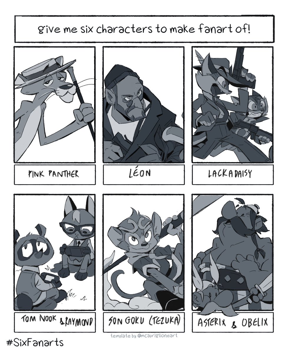 #SixFanarts   
Thank you for all the requests! 