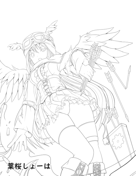 最近あまりにもイラスト挙げられてなかったので、
制作中のイラストの線画の進捗上げておきます。 