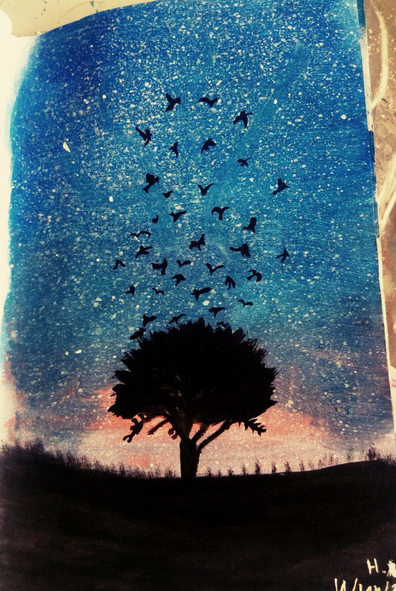 Hajarart3's tweet photo. ~watercolors drawing~
#watercolor #painting #drawing #aesthetic #nature #landscapepainting #notebook #bullet_journal #Pinterest #mountains #trees #Wallpapers #night #lake #forest #canvas #موهبتي_من_بيتي #رسمتي https://t.co/oZkIiMYKaJ