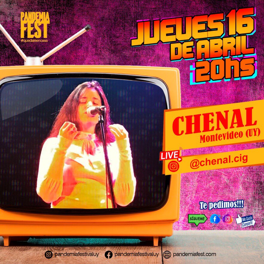 chenalcig's tweet photo. Es el próximo jueves 16 a las 20 hs, nos encontramos ahí ;)
#QuedateEnCasa #StayHome https://t.co/g5QXP0stCN