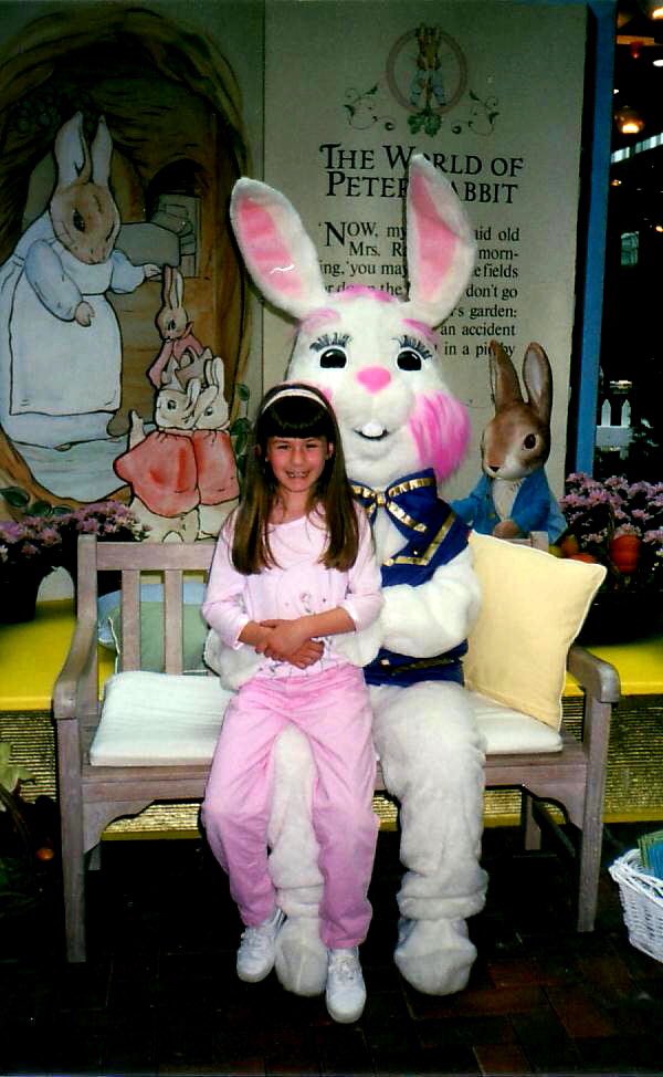 shaytrotter's tweet photo. Thankfully the #EasterBunny and I grew to like each other over the years ๐ #EasterThrowback ๐ฐ https://t.co/UA0UGbFJF6