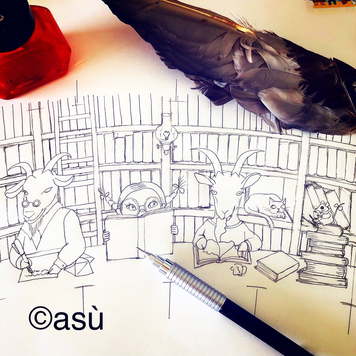 asuproduct's tweet photo. A sketch by asù

#illustration #asu #papercraft #art #hkart #design #sketch #drawing #painting #pencil #artgram #instaartist #hongkong #girl #goat #cat #library #book #mouse  #mug #mycup #coffee #tumbler #teatime #coffeetime #stayathome #quarantine https://t.co/okmYJkbafj