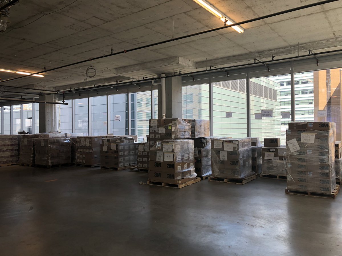 Look what the Easter bunny 🐰brought to <a href="/UHN/">University Health Network</a>. PPE!  🥽😷I understand s/he got them from some remarkable donors! Deepest gratitude. 🙏👏🏻