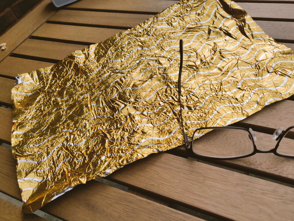 The gold foil wrapper made me wonder if I could build a model of an  #Apollo LEM, so I've had to devour a whole  #EasterEgg in the pursuit of Computer Science. 