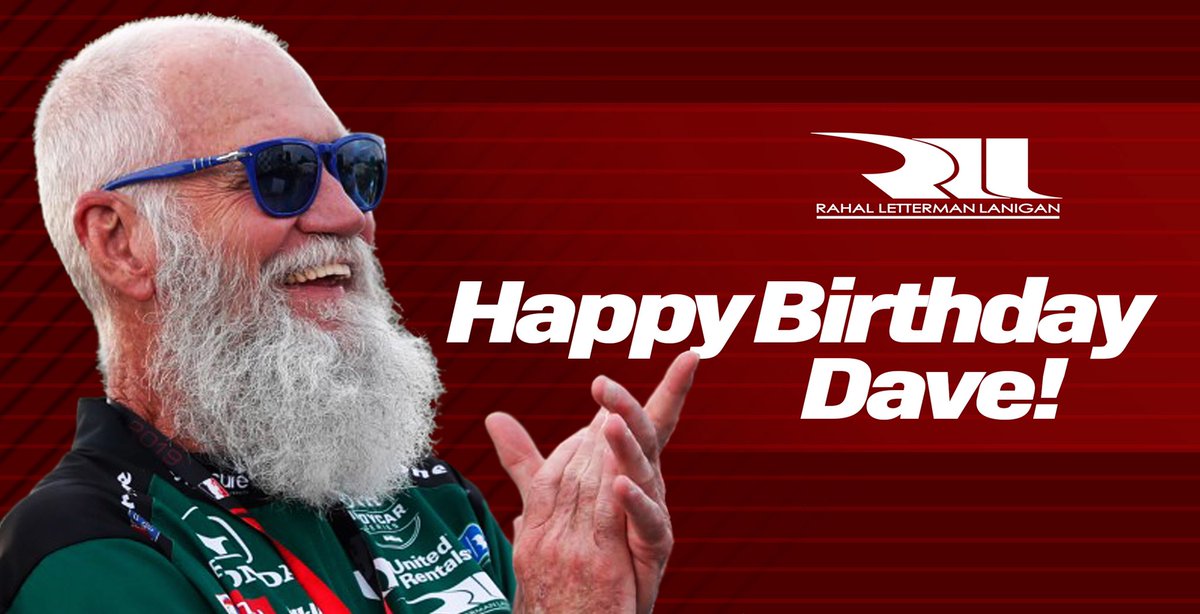 RLLracing's tweet photo. Two reasons to celebrate today.

Join us in wishing David Letterman a very Happy Birthday. 

🎂🎉 https://t.co/ussecuTe4Q