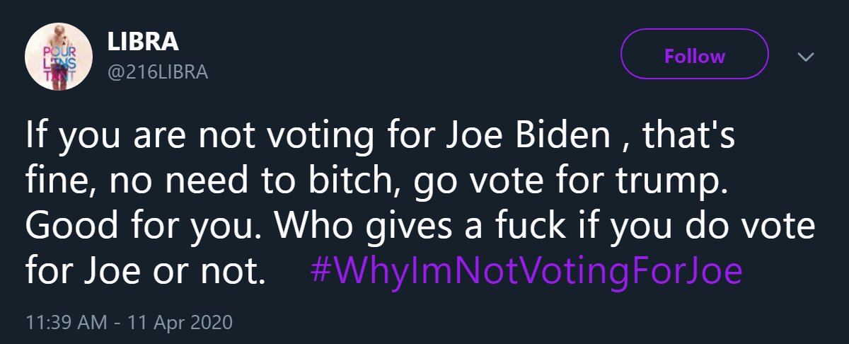 Well, you should care since you are a Biden supporter 