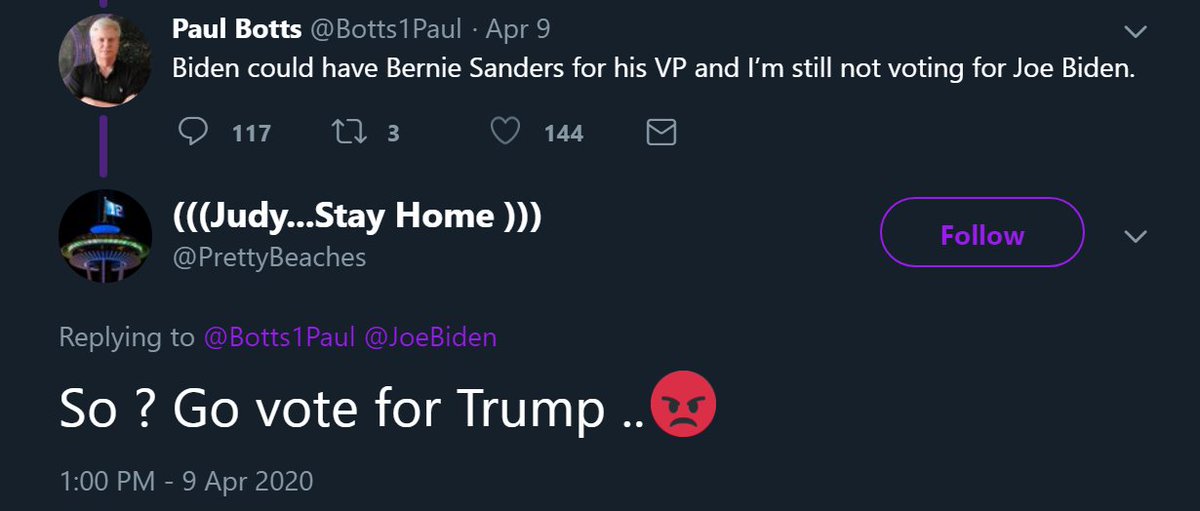 It's so funny that they are so mad and Biden doesn't even need to be that nom. They just wont listen.